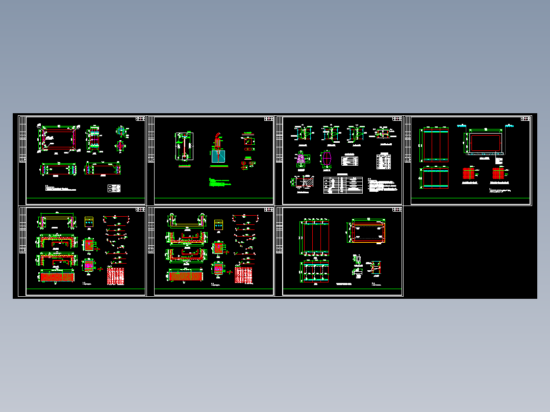 7米宽地下主通道标准装配式设计图纸CAD MF300