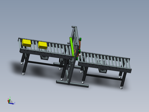 带水平输送机纸箱水平缠绕机三维SW模型带缠绕运动仿真视频源文件