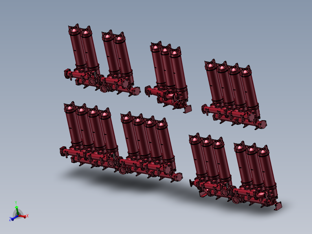 5款NFD系列双向流动过滤器模型主视图