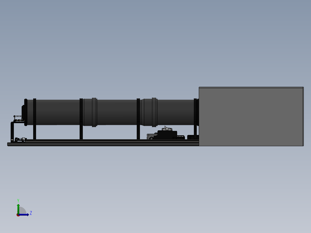 LED 光源质量的测量系统measuring-system-模型格式为 sw左视图