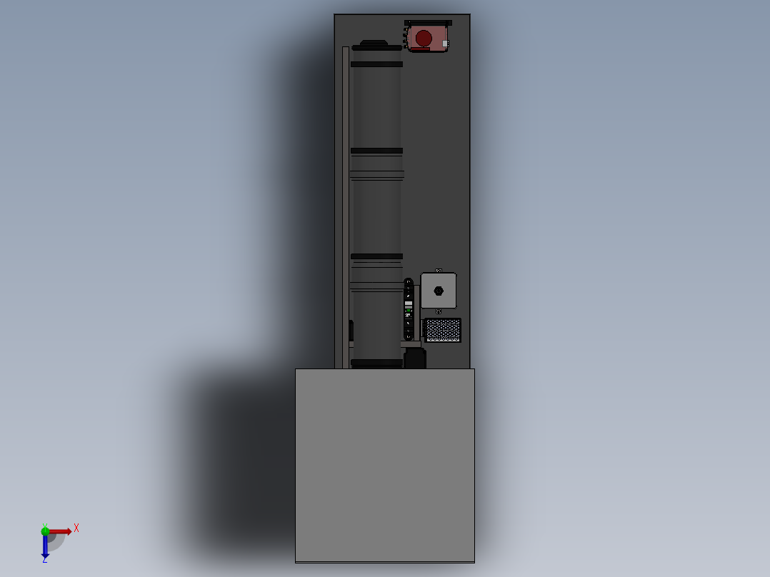 LED 光源质量的测量系统measuring-system-模型格式为 sw俯视图