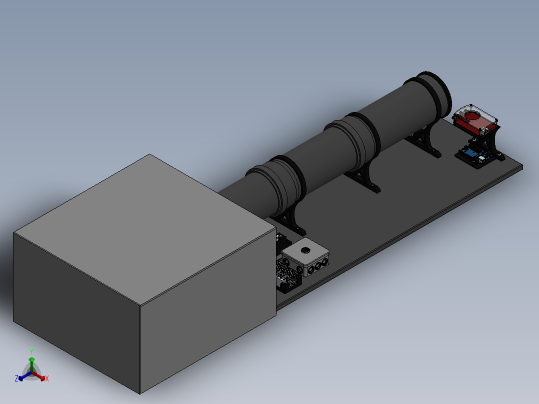 LED 光源质量的测量系统measuring-system-模型格式为 sw正等轴测图