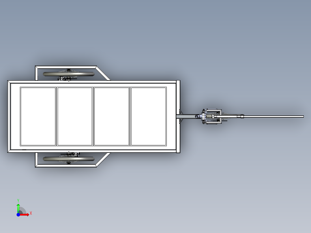 重型自行车拖车（基于 Carla Cargo）前视图