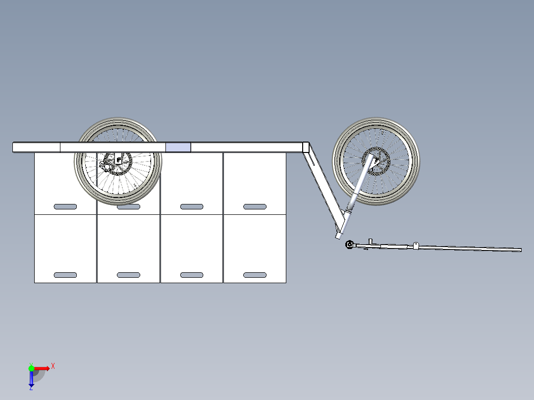 重型自行车拖车（基于 Carla Cargo）俯视图