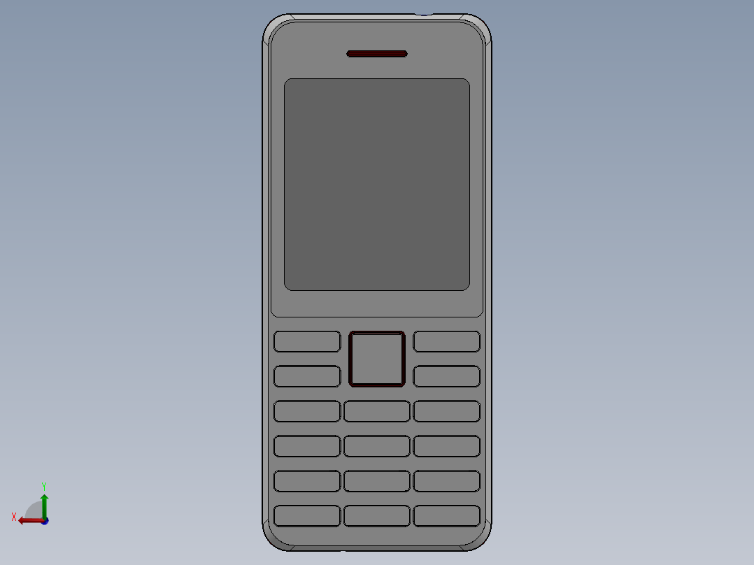 按钮式移动电话12后视图