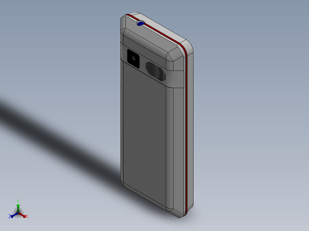 按钮式移动电话12正等轴测图