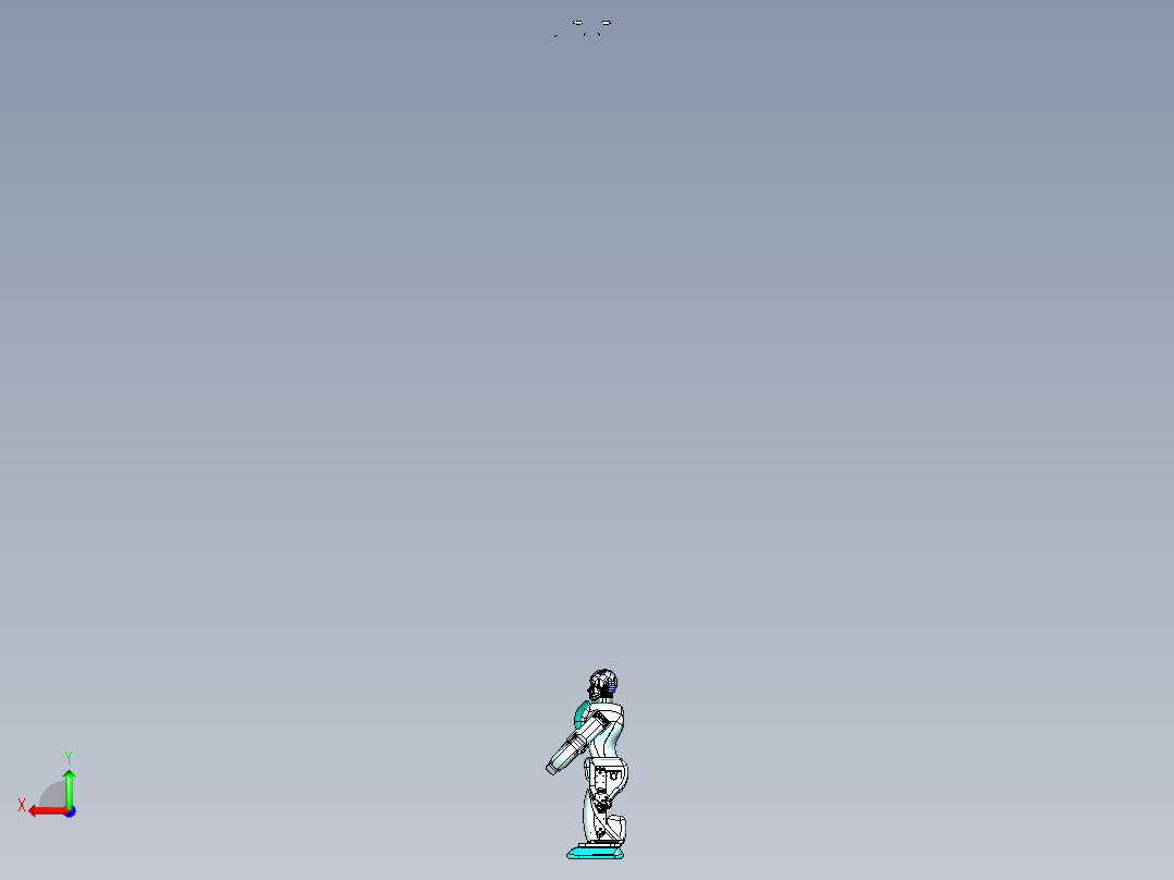 人形机器人后视图