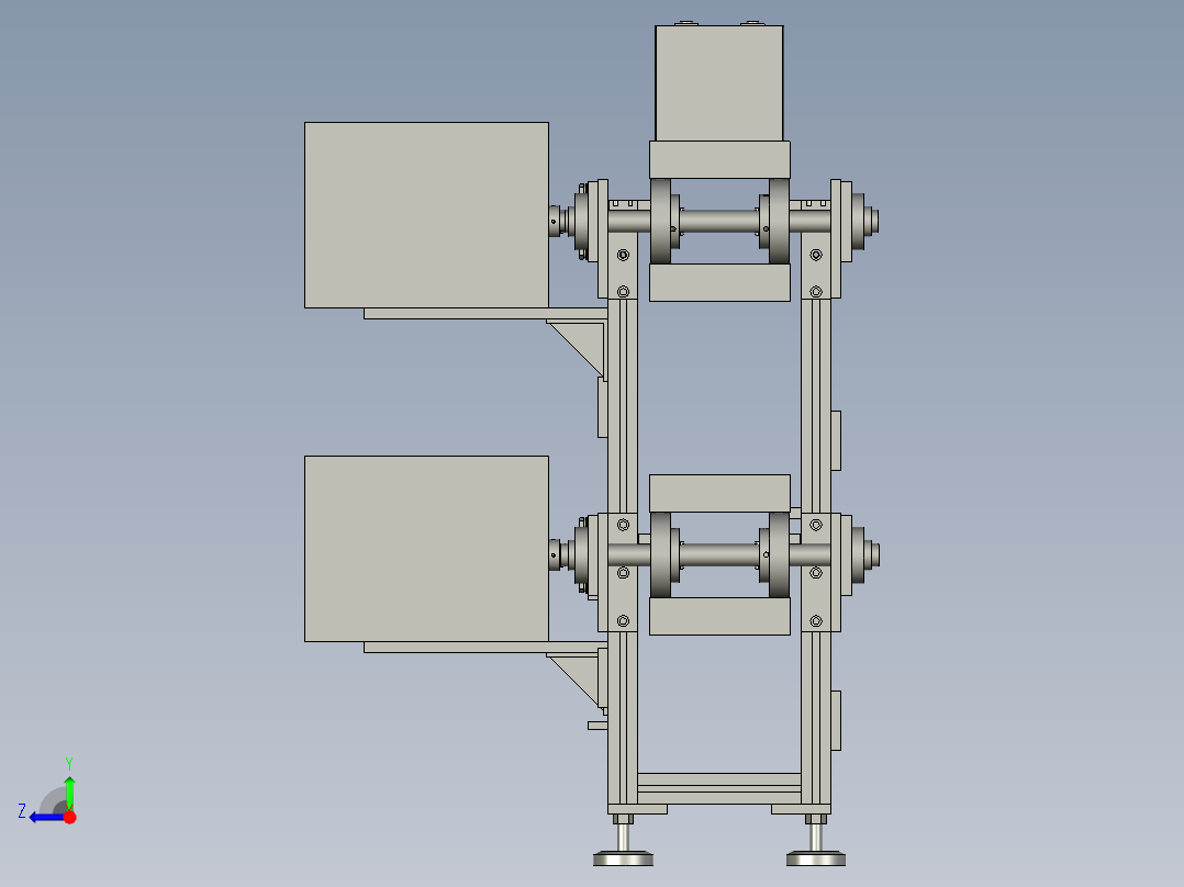 双层链条货仓右视图