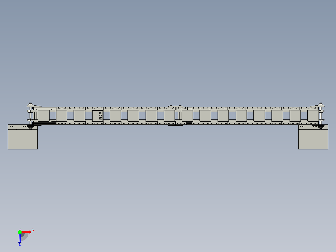 双层链条货仓俯视图