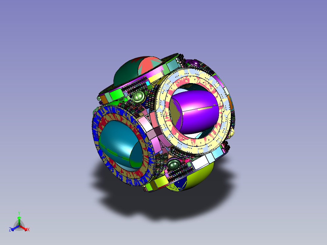 电机驱动球形关节轮主视图