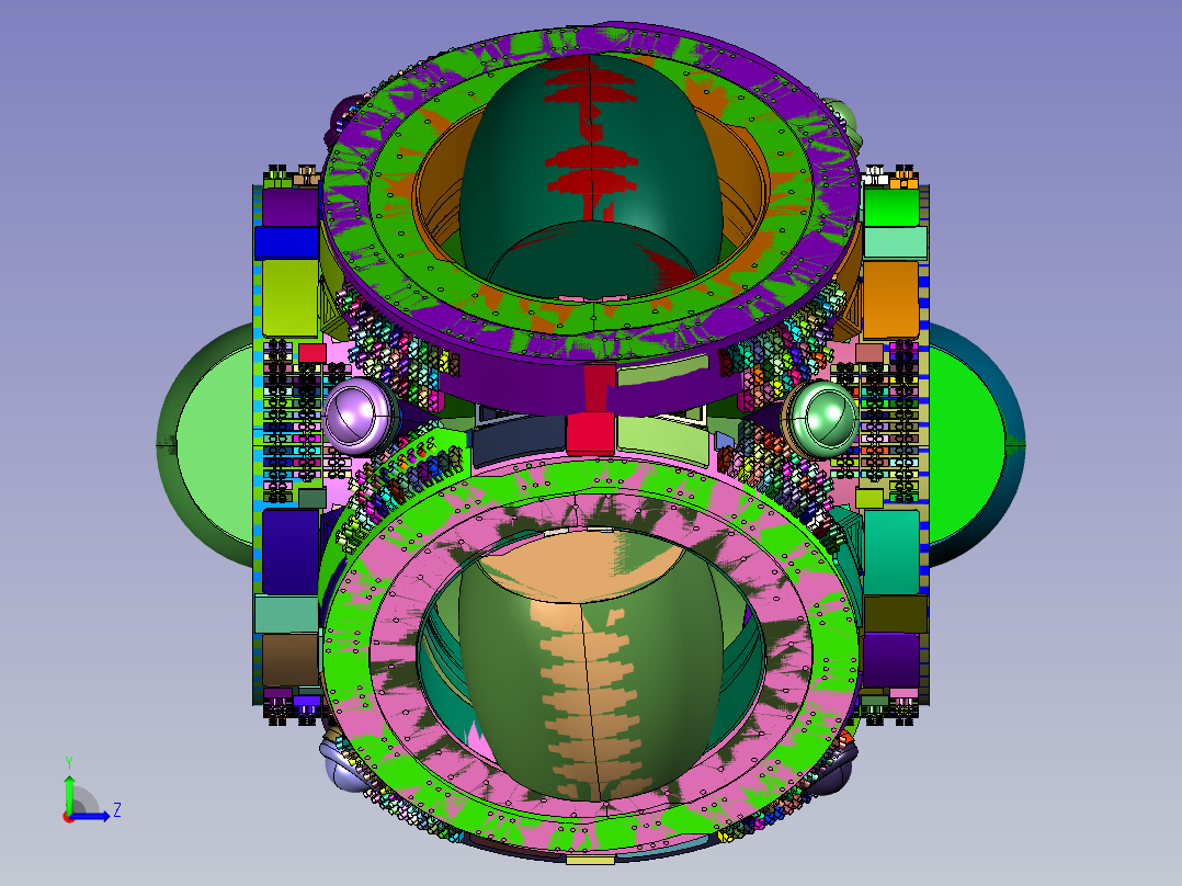 电机驱动球形关节轮左视图
