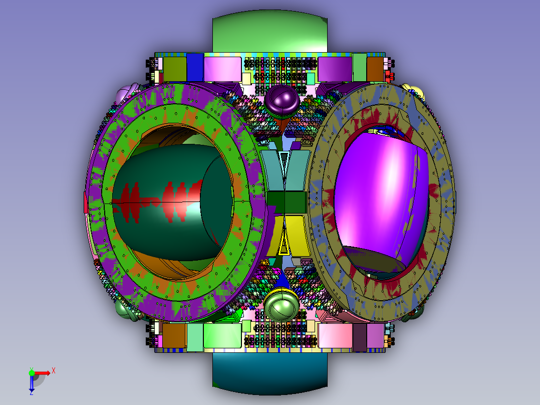 电机驱动球形关节轮俯视图