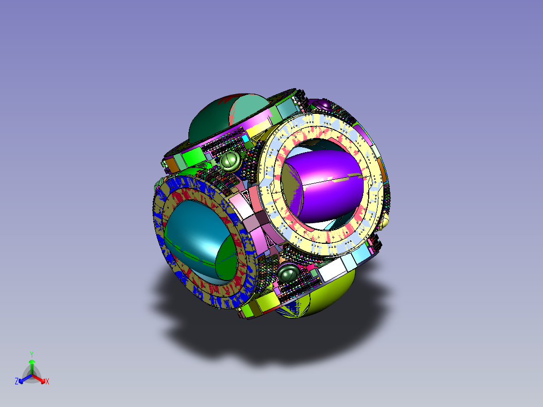 电机驱动球形关节轮正等轴测图