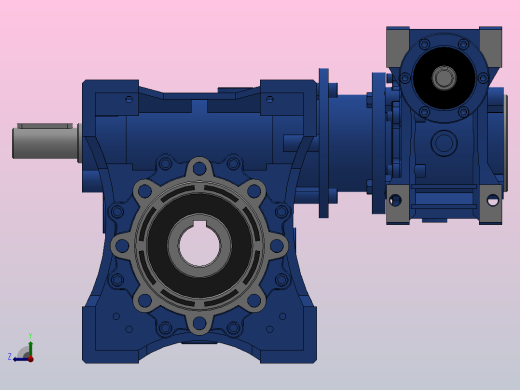 XDRV040╱075-040╱090型蜗轮蜗杆减速机[XDRV040╱075╱300╱E╱FA1╱DS╱AS2]右视缩略图