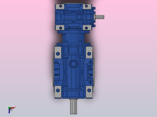 XDRV040╱075-040╱090型蜗轮蜗杆减速机[XDRV040╱075╱300╱E╱FA1╱DS╱AS2]俯视缩略图