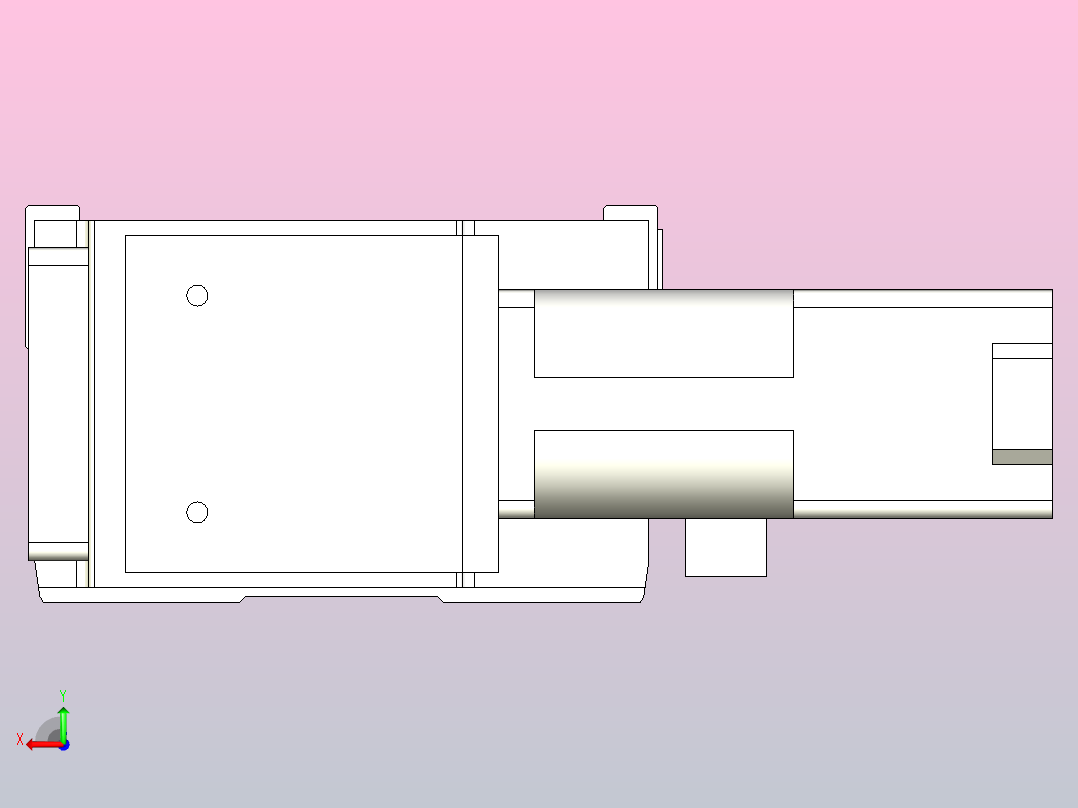 MTB10标准皮带滑台[MTB10-100-L-P10-C3]后视图