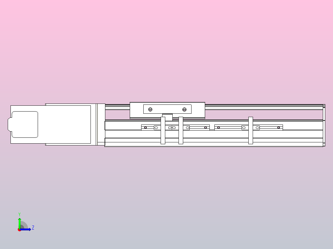 MTB10标准皮带滑台[MTB10-100-L-P10-C3]左视图
