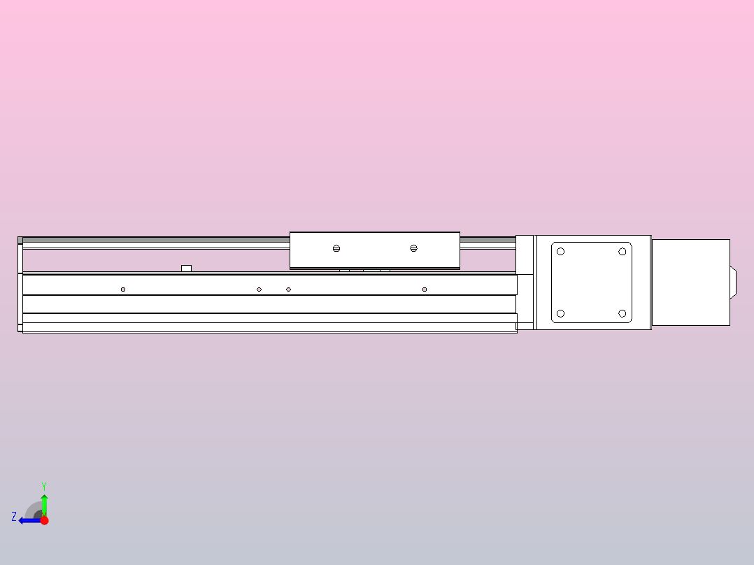 MTB10标准皮带滑台[MTB10-100-L-P10-C3]右视图