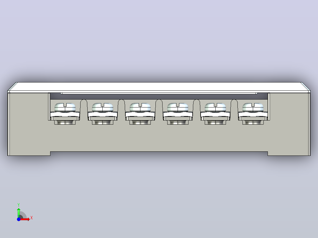 TB-1506接线端子三维模型202011前视图