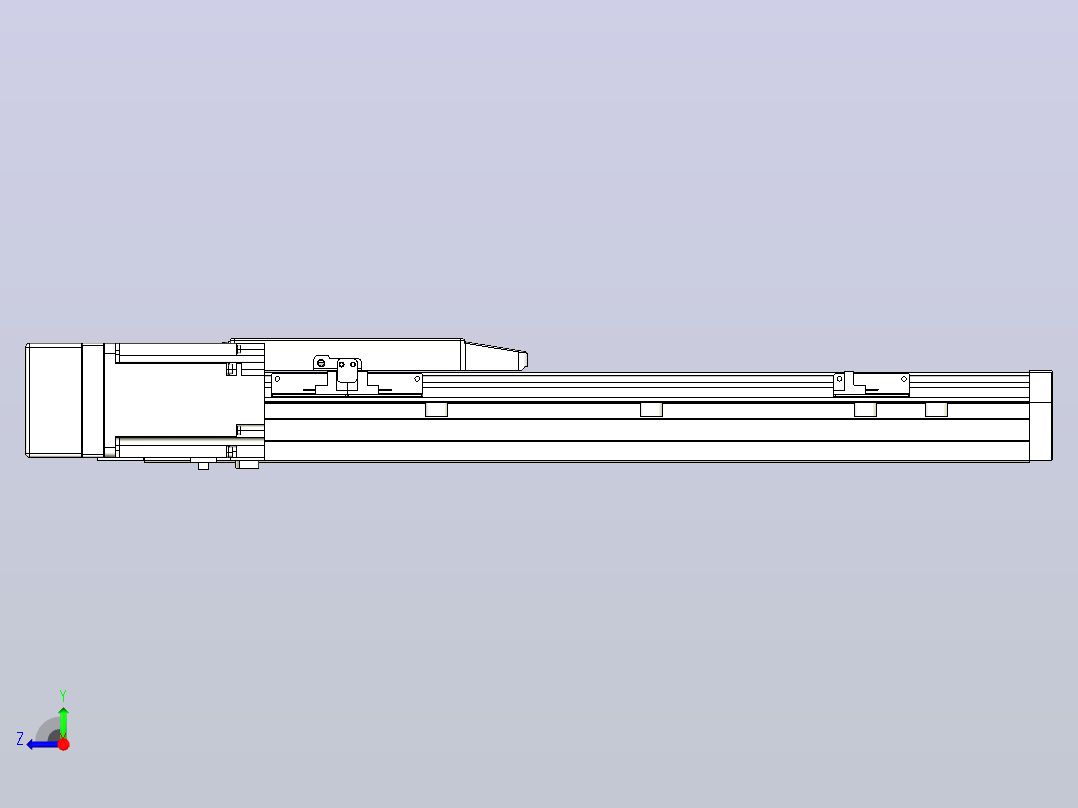 滚珠丝杠直线轴内置导轨TPA-GCR-170-2510C-L350-ML-M75-N3右视图