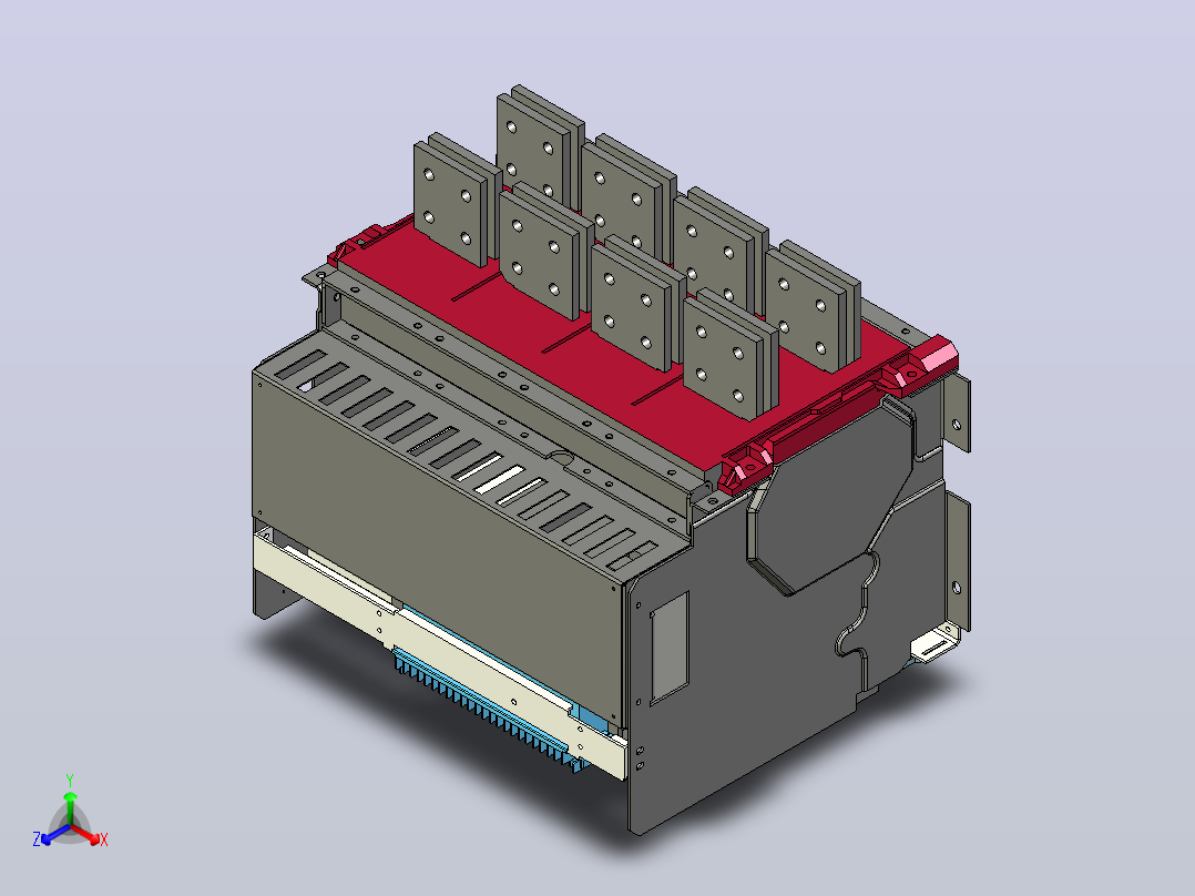 NA1-3200X-3200 4P抽屉万能式断路器三维模型202303正等轴测图
