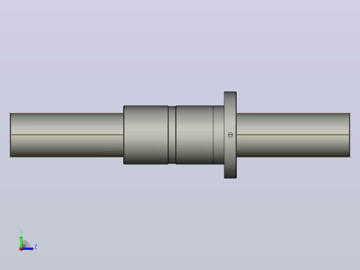 FFZD8010-5滚珠丝杆3D模型左视缩略图