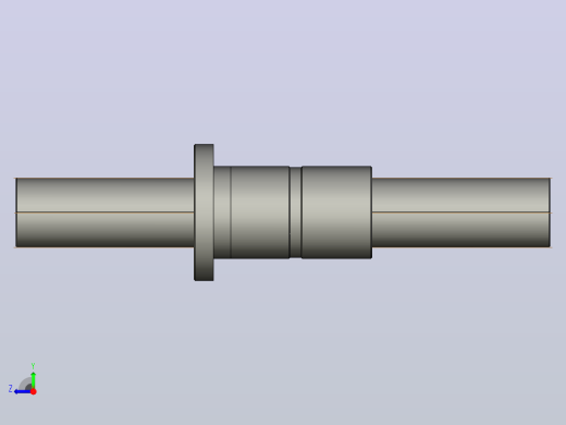 FFZD8010-5滚珠丝杆3D模型右视缩略图