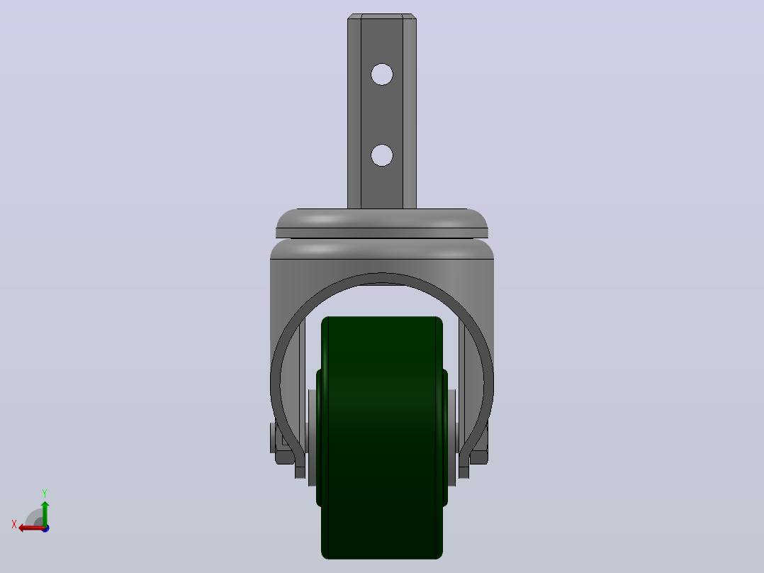 脚轮Colson-3_00314_109 2 1_2 LG X 7_8 SQUARE (MTG31)后视图