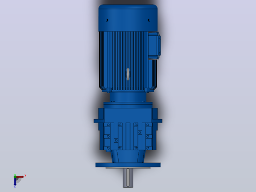 RF37法兰轴伸式安装斜齿轮减速机RF37-Y0.37-4P-71-M1-0°-Φ200俯视缩略图