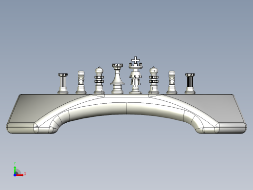 国际象棋CATIA V5 r21模型前视缩略图