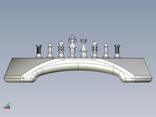 国际象棋CATIA V5 r21模型后视缩略图