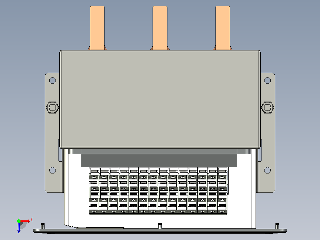 NA8-1600 1250A-1600A 3P 固定式-垂直接线+门框202409俯视图