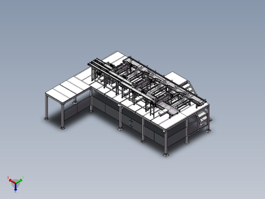 -钢平台布局生产线设计布局sw17