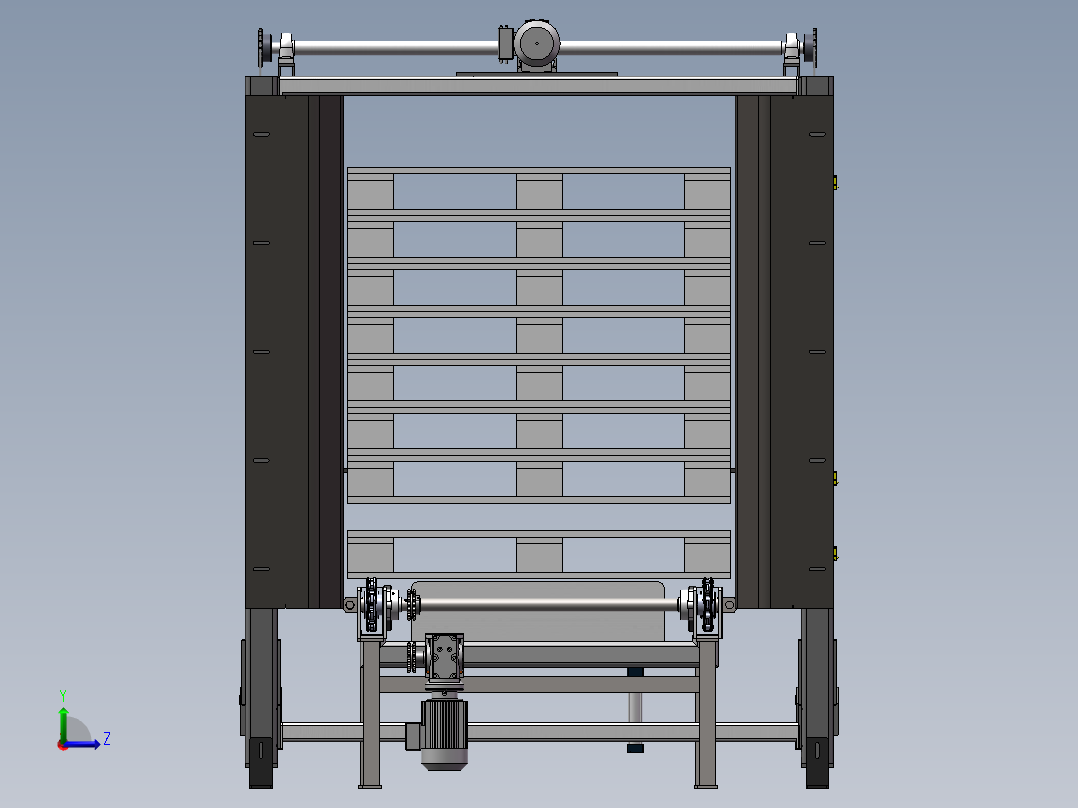E559 木托盘分机，托盘码垛机左视图