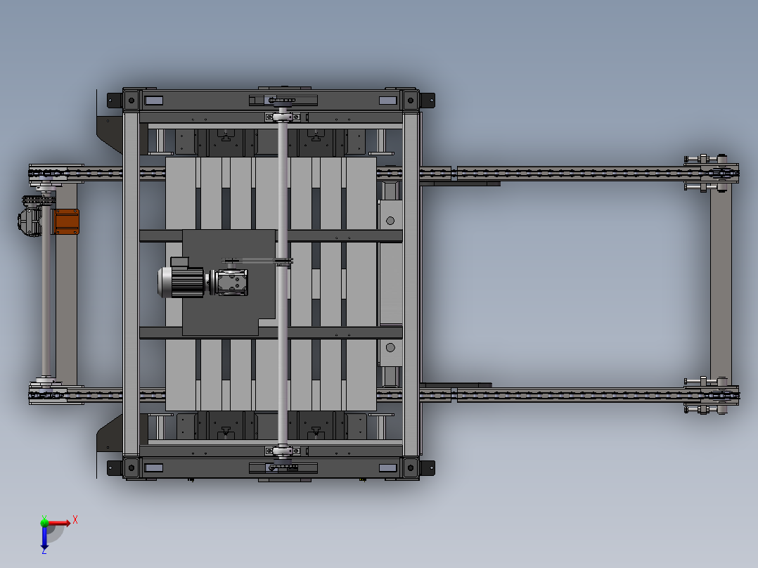 E559 木托盘分机，托盘码垛机俯视图