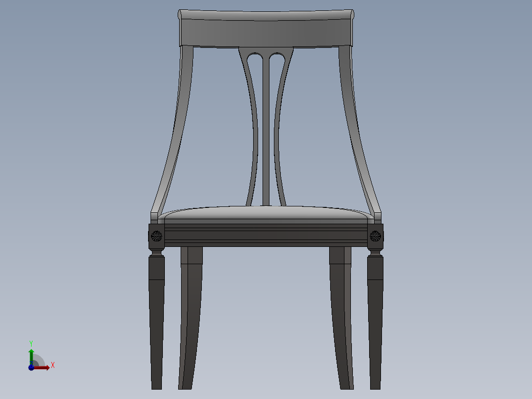 凳子前视图