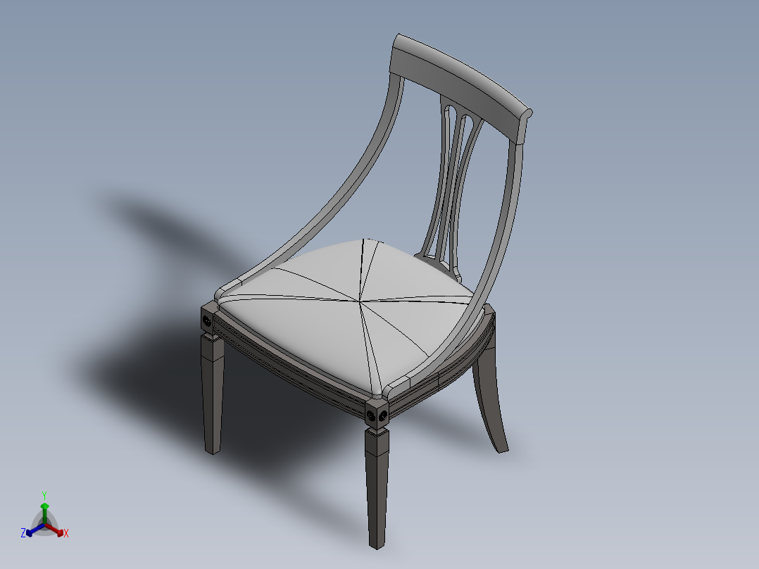 凳子正等轴测图