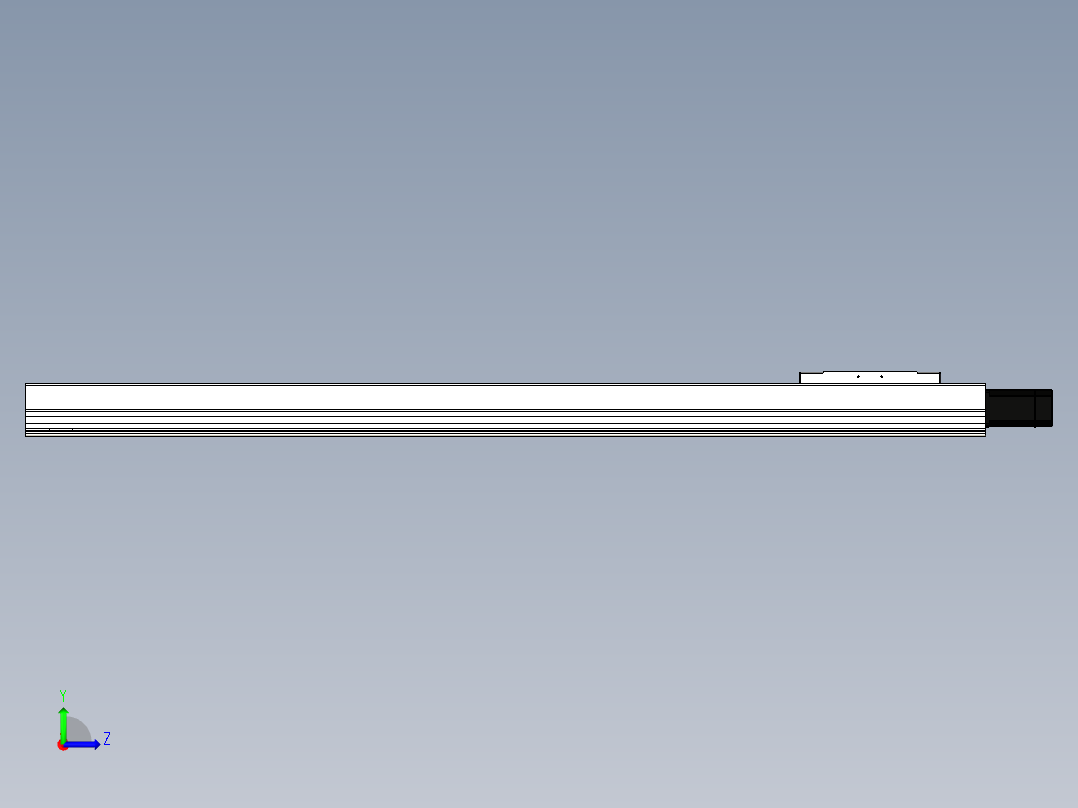 Toyo东佑达直线模组-ECH22-L25-1600-BC-M75-C4左视图