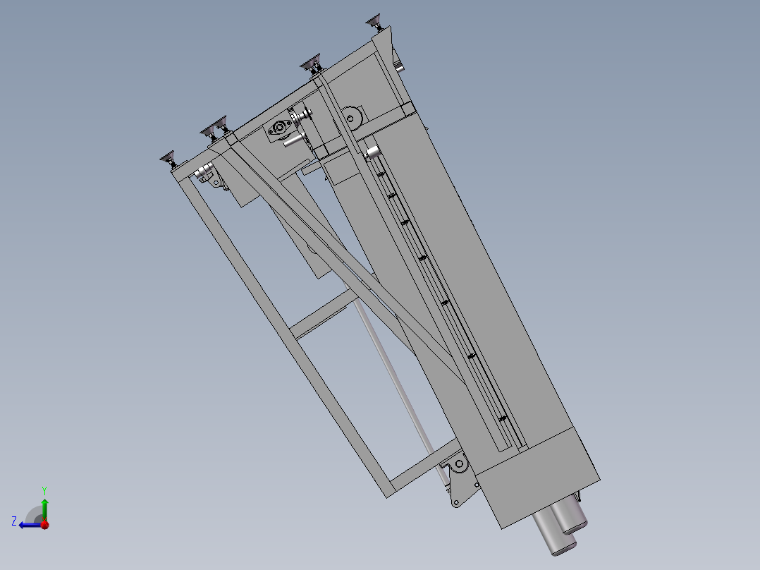 中空玻璃1600生产线3D模型（已用于生产右视图