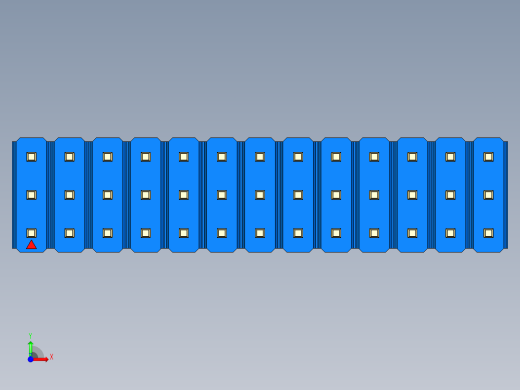 彩色公头100mil（2.54mm）系列-DS1021_blue_3x13p_100mil_Type43_rev1.0前视缩略图