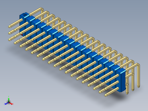 彩色公排针 100mil 2.54mm 系列-DS1022_blue_3x18p_100mil_TypeD_rev1.0