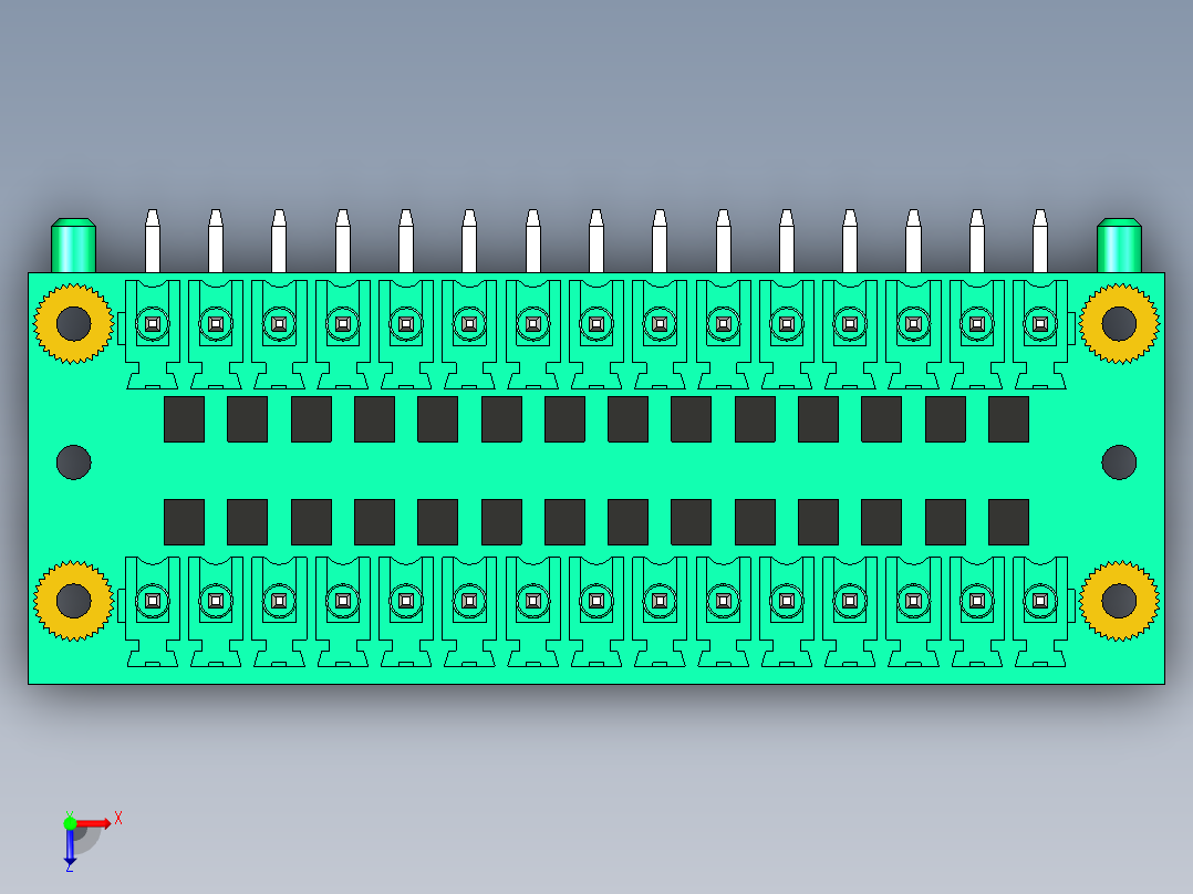 DEGSON 15EDG（公头） 3.5mm 螺钉锁紧，插拔式接线端子 FullPack-15EDGRHM-3.5-30P-14-00AH俯视图