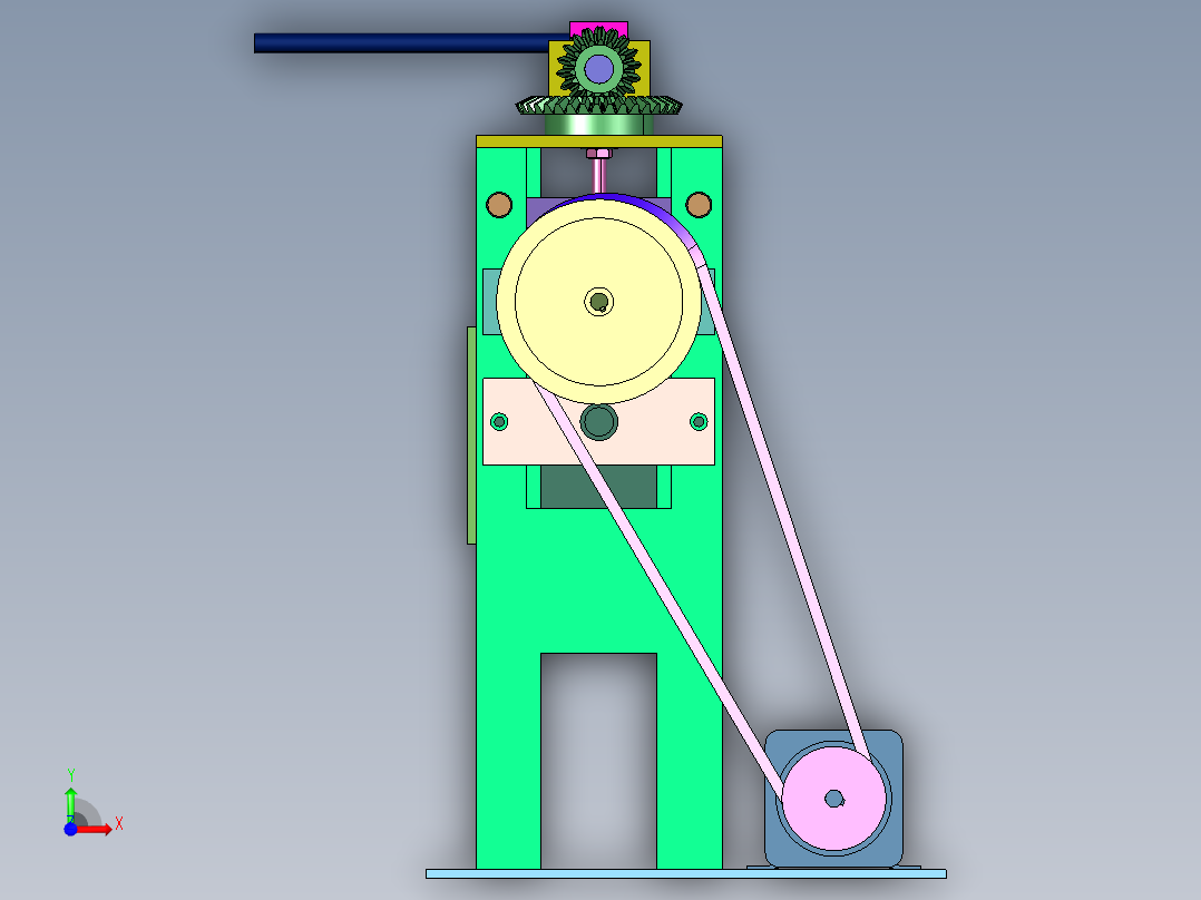 胶辊电动压平机前视图
