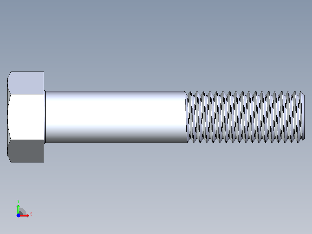 UNC 六角螺栓-Hex Bolt 1.000-8 x 5前视图