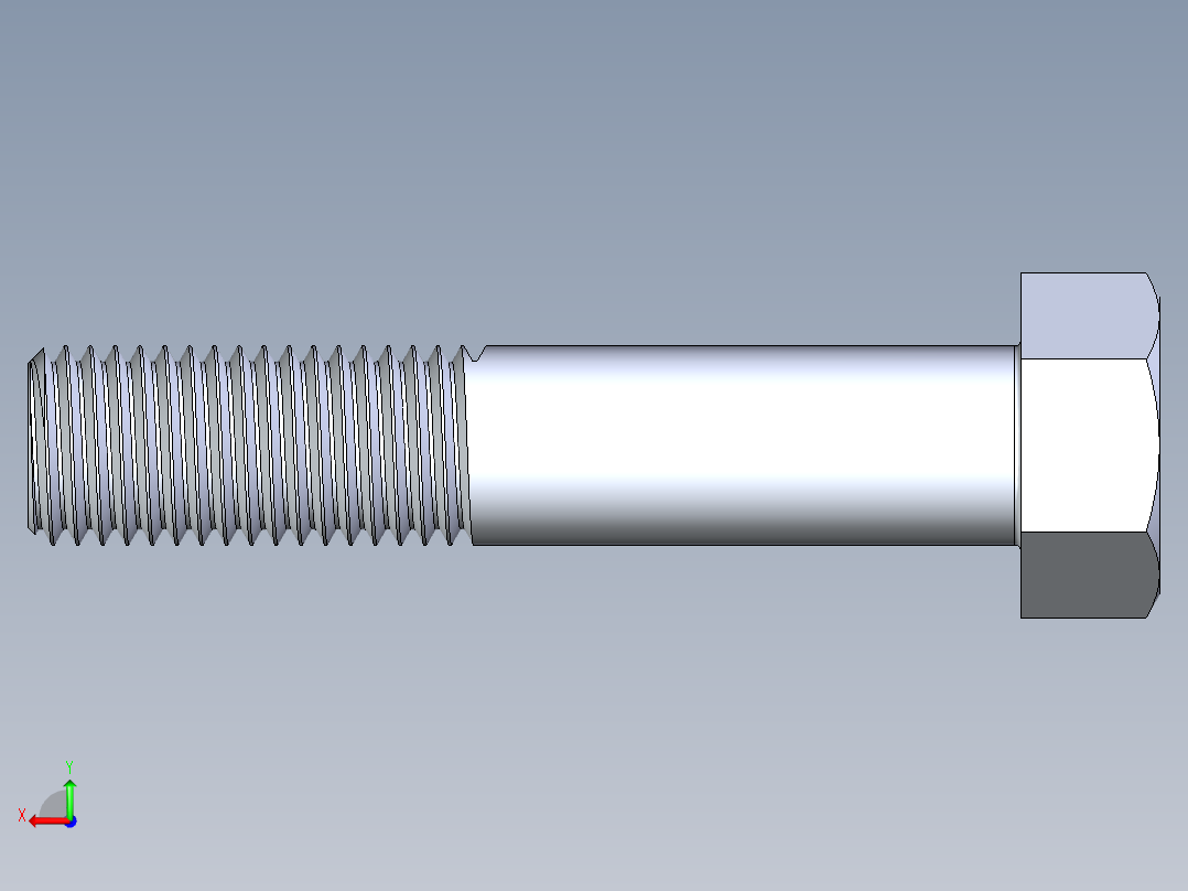 UNC 六角螺栓-Hex Bolt 1.000-8 x 5后视图