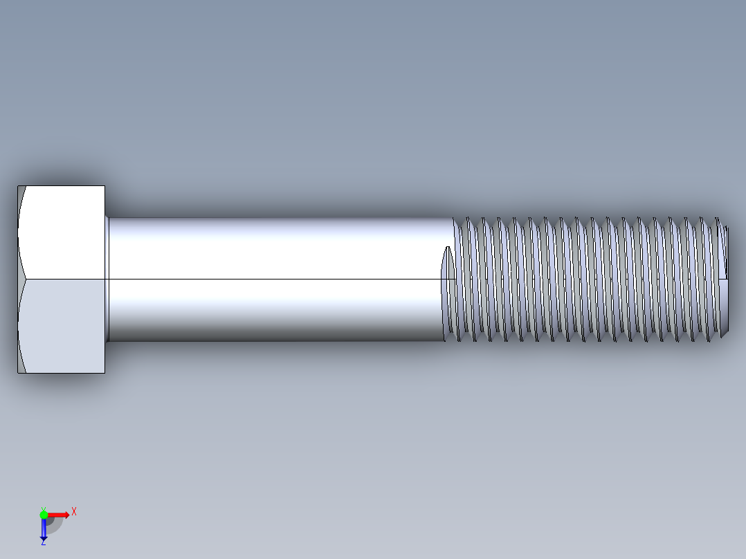 UNC 六角螺栓-Hex Bolt 1.000-8 x 5俯视图