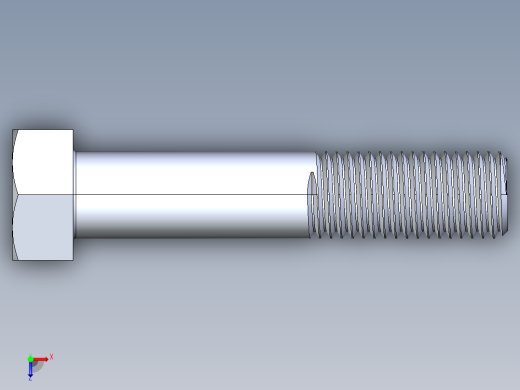 UNC 六角螺栓-Hex Bolt 1.000-8 x 5俯视缩略图