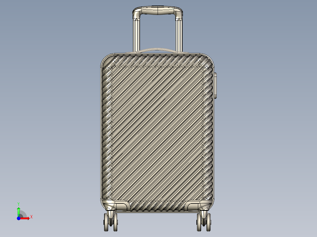 拉杆箱行李箱设计前视图