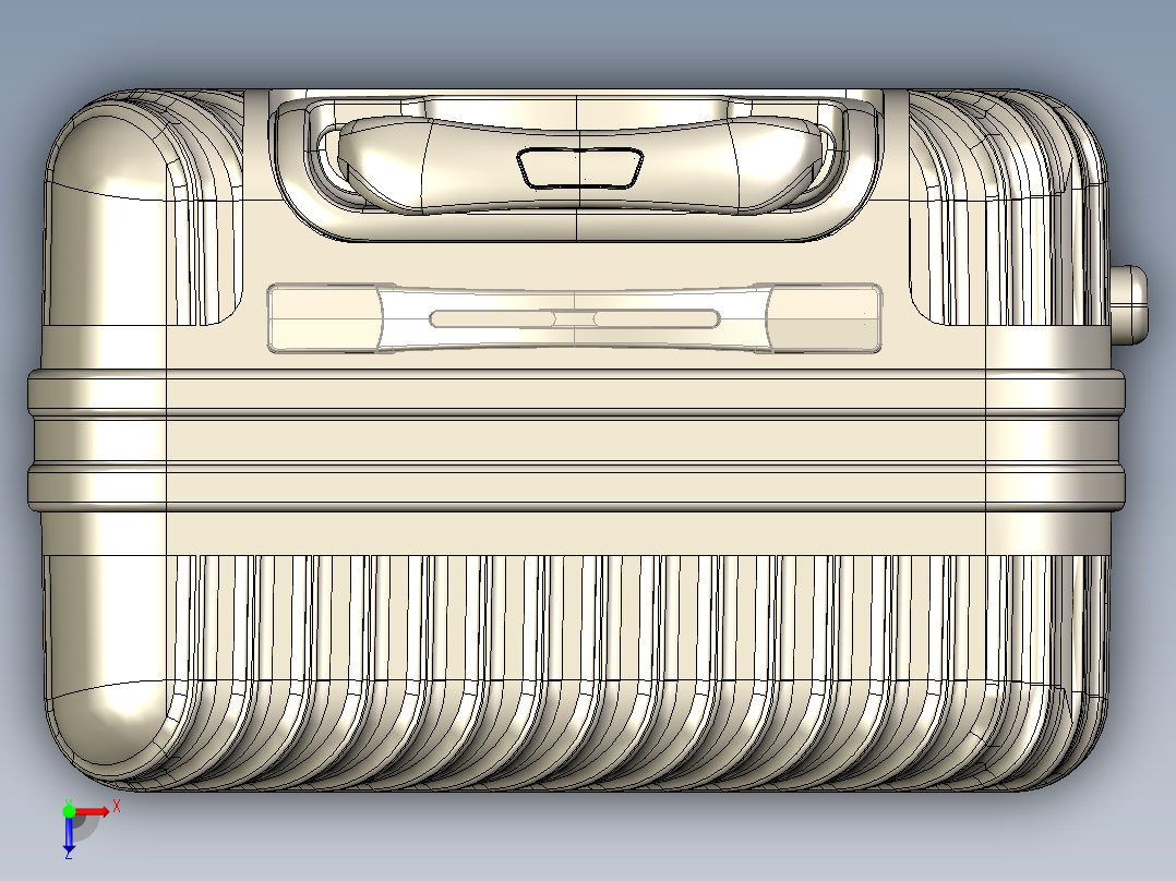 拉杆箱行李箱设计俯视图