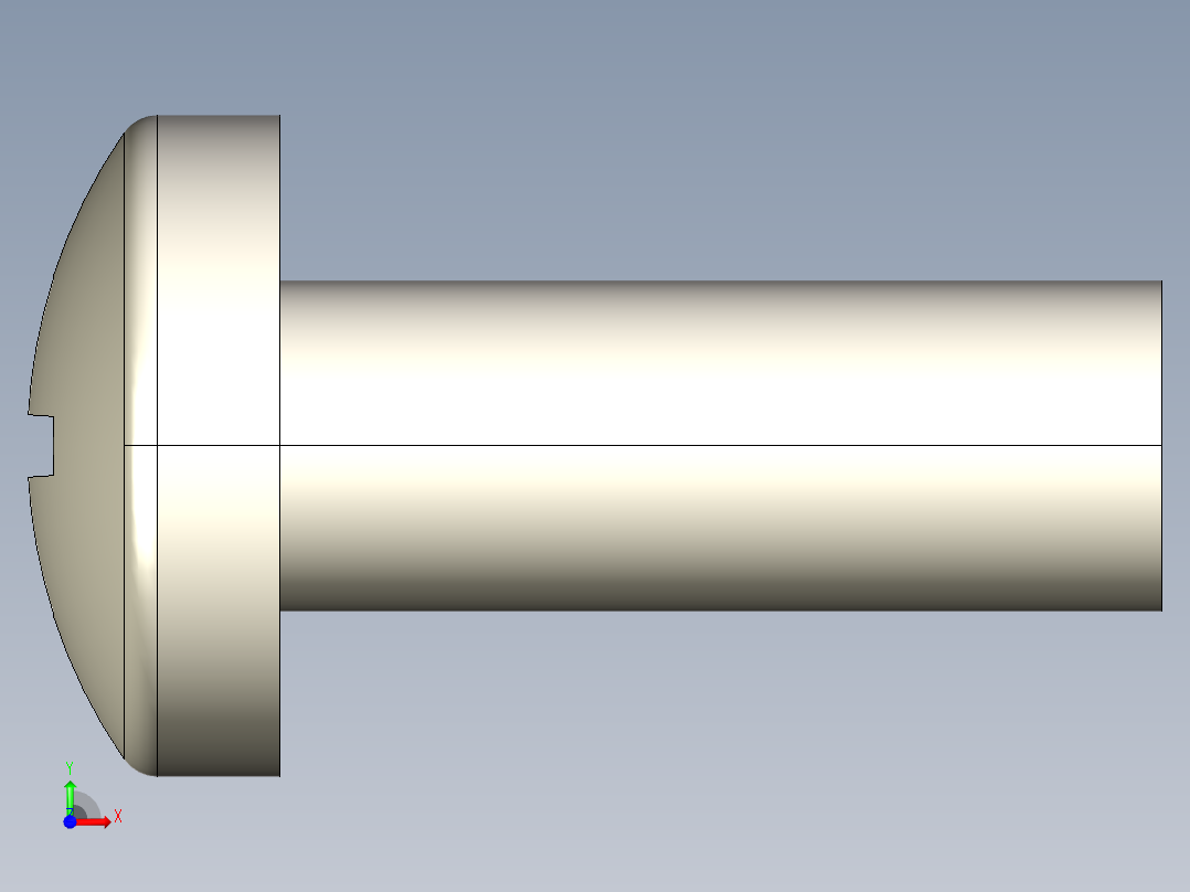 螺丝 M6 十字盘头-M6x16 Screw head.STEP前视图